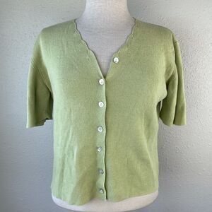 Victoria Holley Cropped Cardigan Sweater Size M